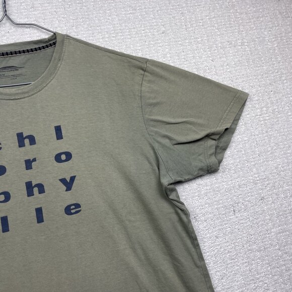 Chlorophylle T-shirt Graphic Spell Out Short Sleeve Men M Military Green Outdoor - Picture 4 of 13